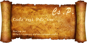 Csényi Péter névjegykártya